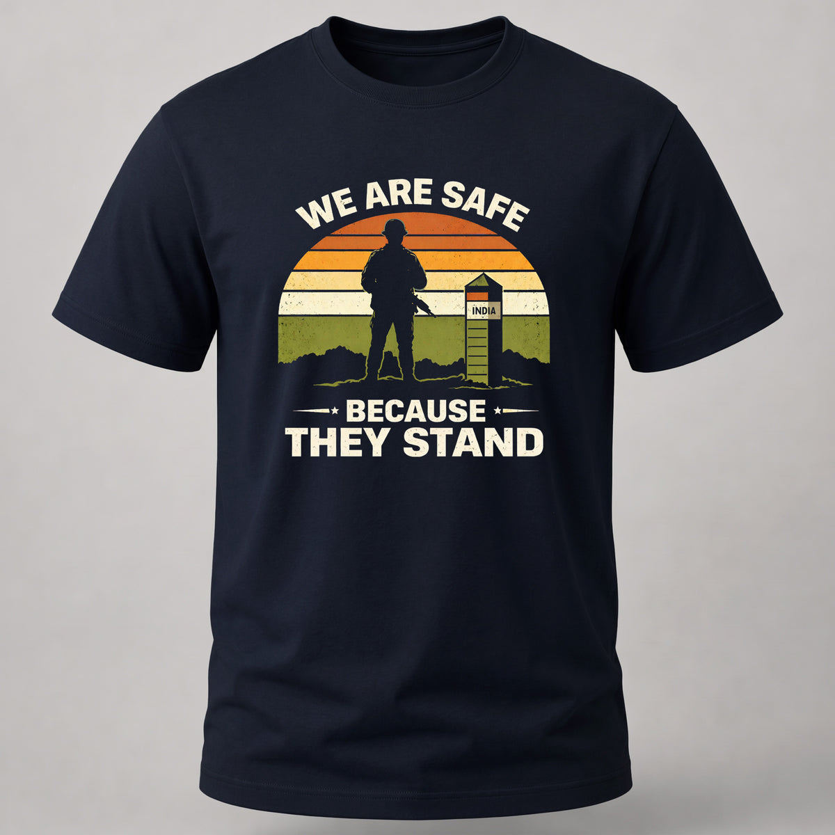 Because They Stand T-shirt Navy Blue