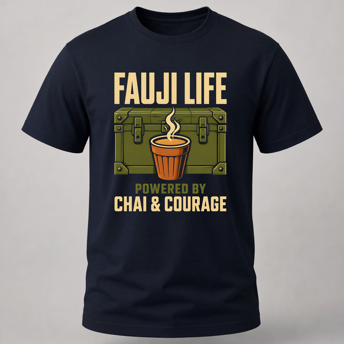 Chai and Courage Tee Navy Blue