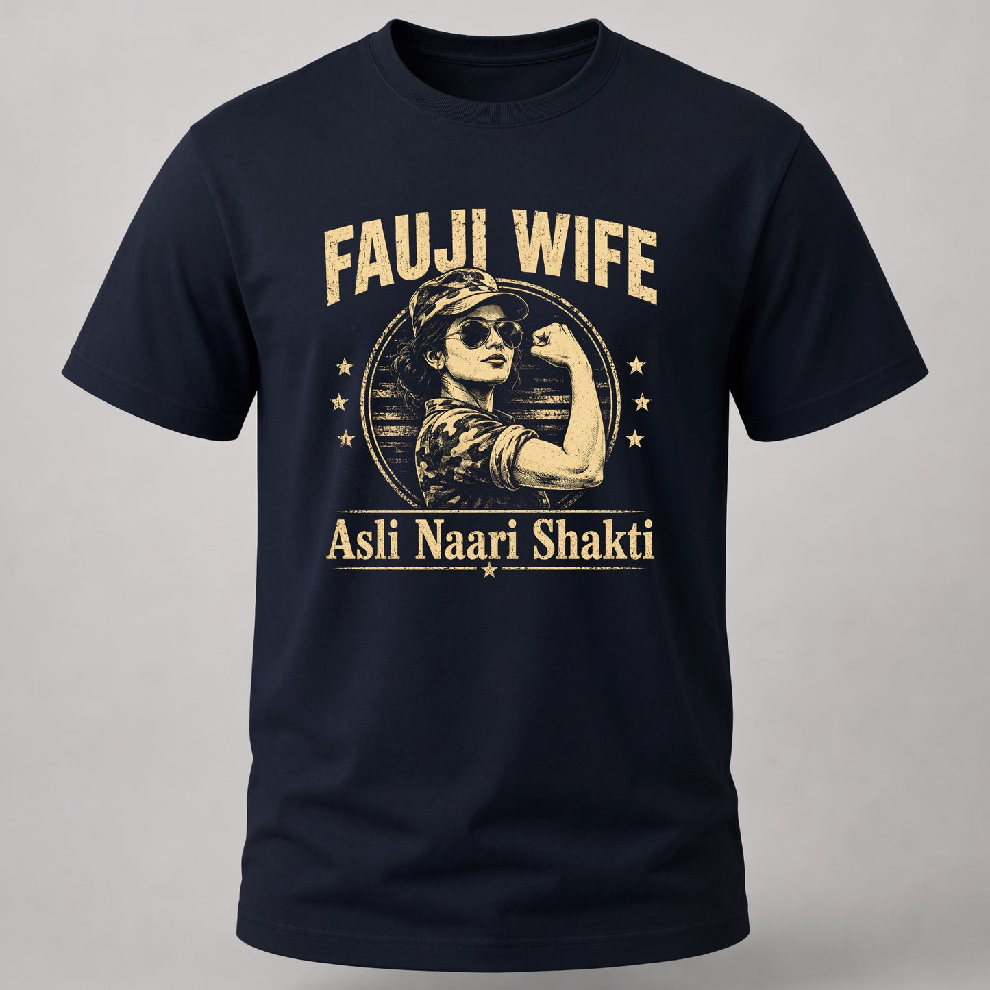 Fauji Wife Shakti Navy Blue