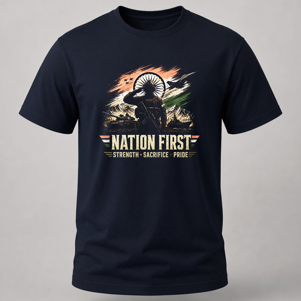 Nation First T-shirt Navy Blue