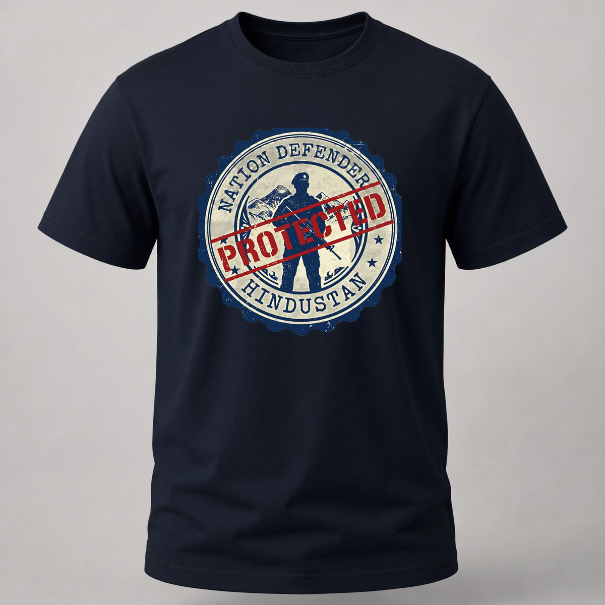 Nation Protected T-Shirt Navy Blue