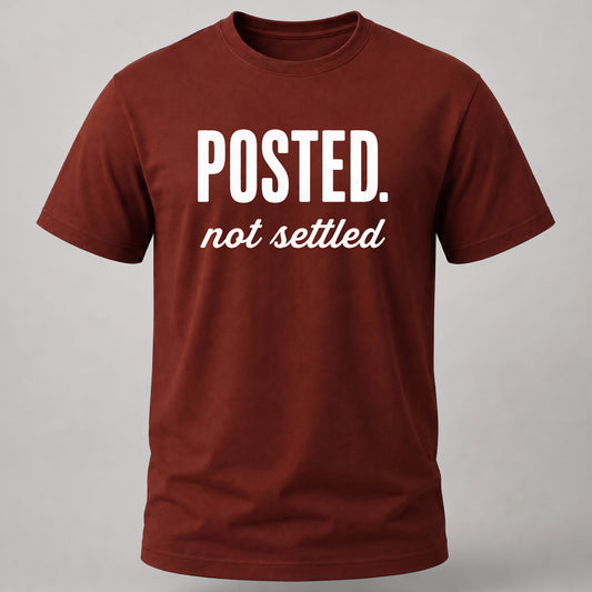 Posted, Not Settled Brick Red
