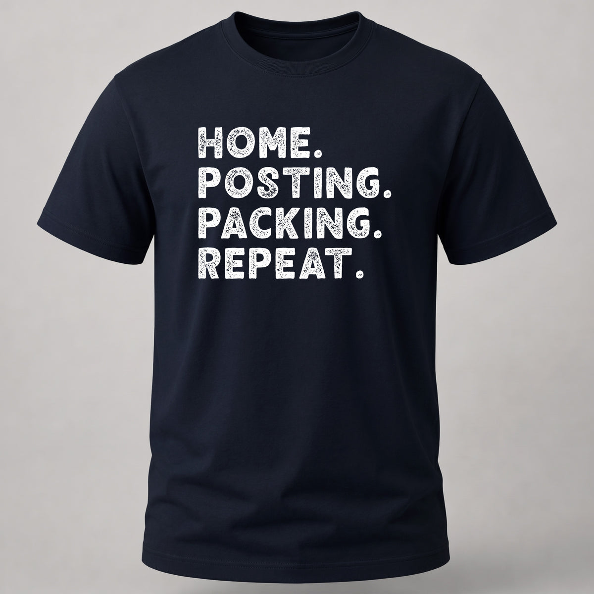 Posting, Packing, Repeat Navy Blue