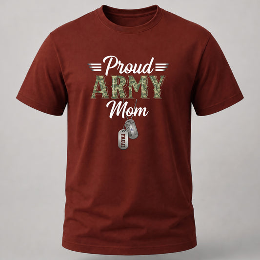Proud Army Mom Brick Red