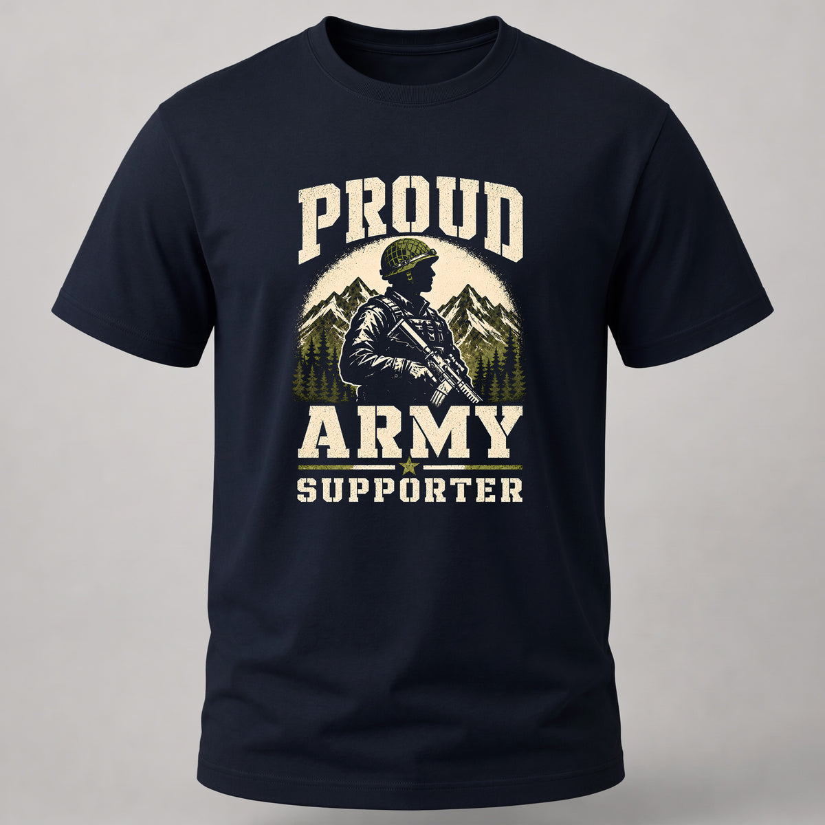 Proud Army Supporter Navy Blue