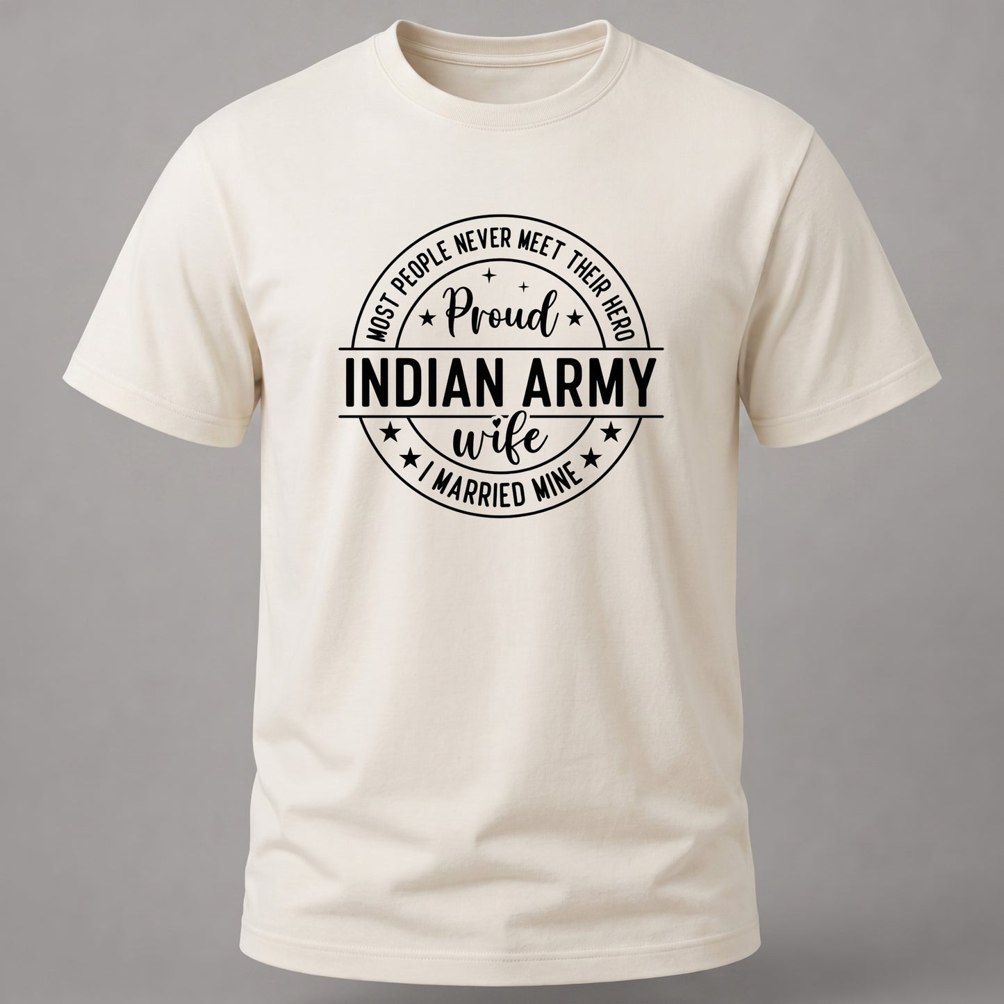 Proud Indian Army Wife Off White