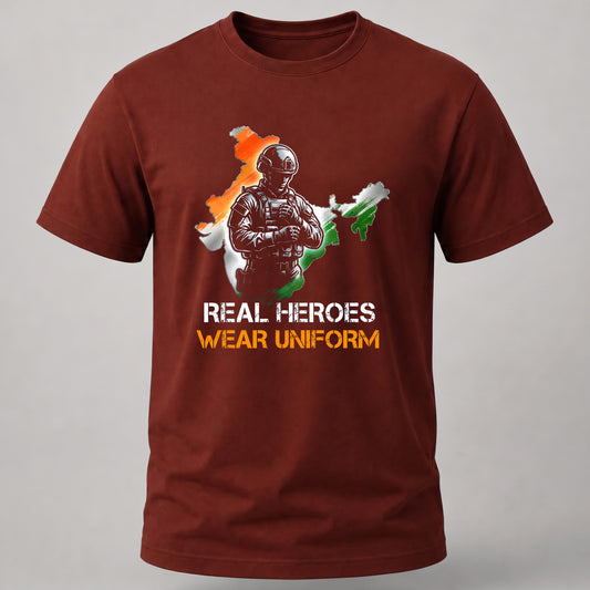 Real Heroes Wear Uniform Brick Red