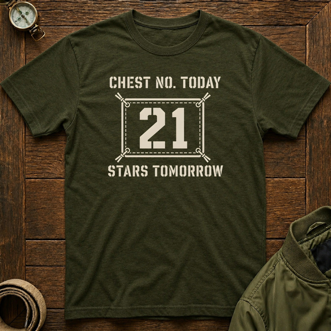 Stars Tomorrow Tee Olive Green