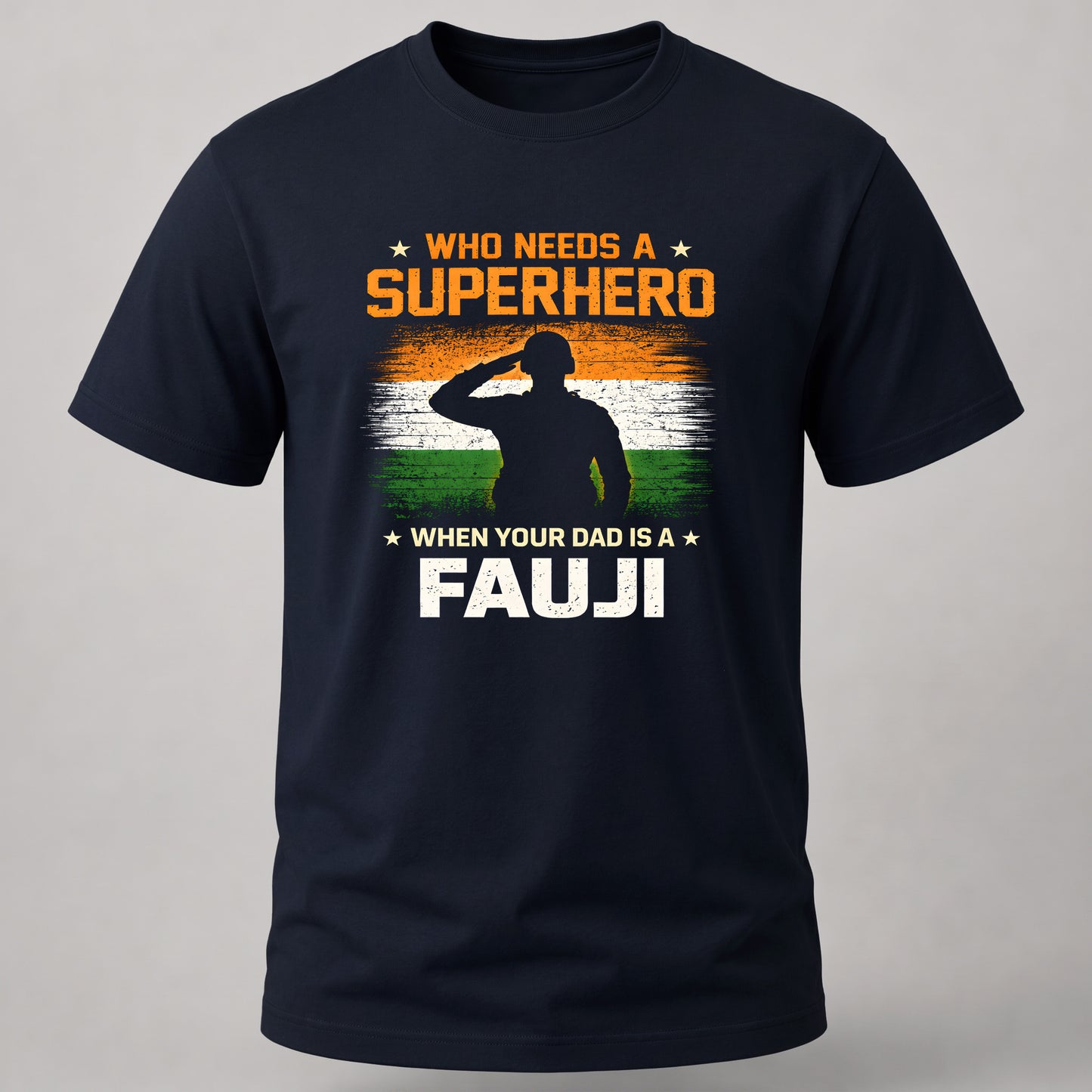 Superhero Fauji Dad Navy Blue