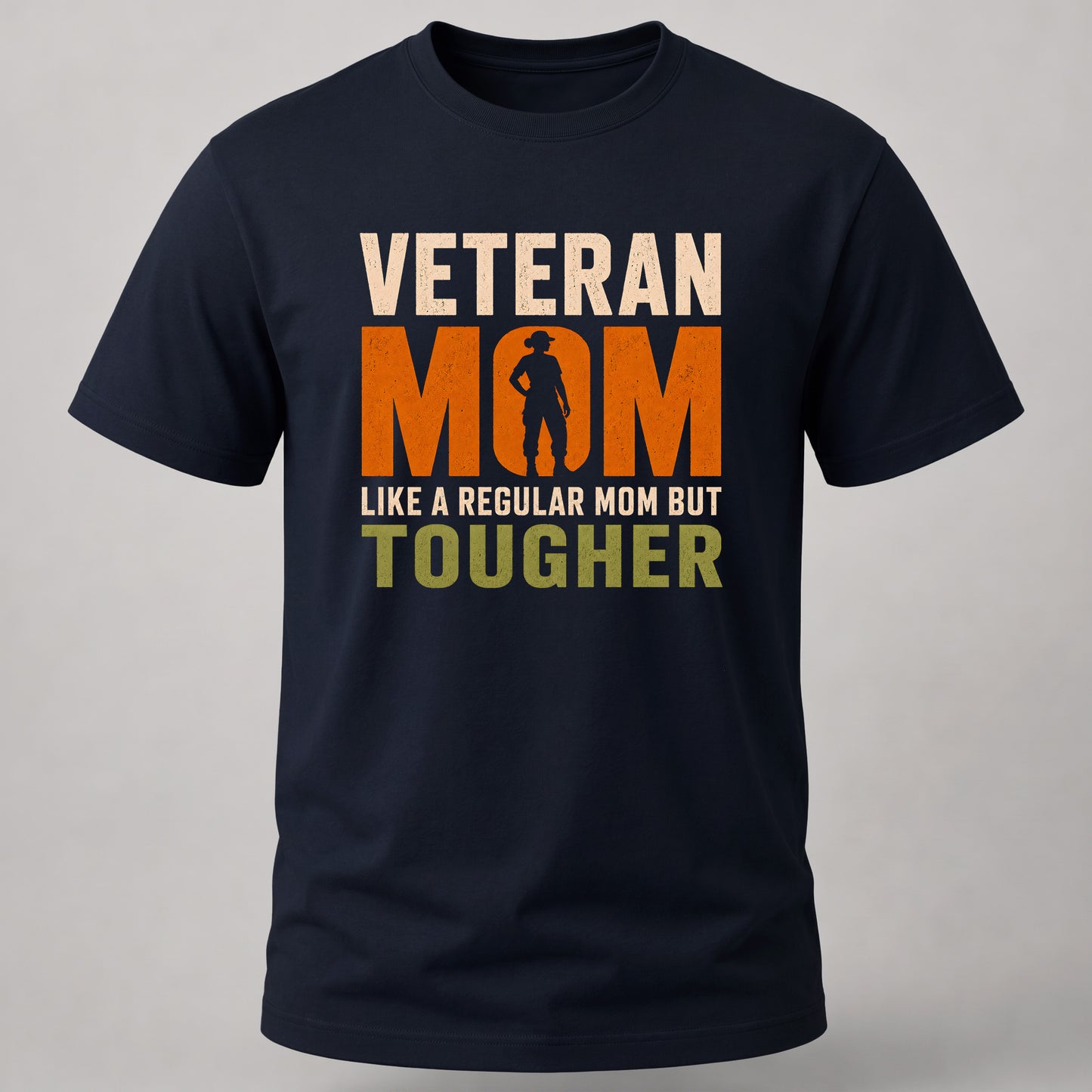 Veteran Mom T-shirt Navy Blue
