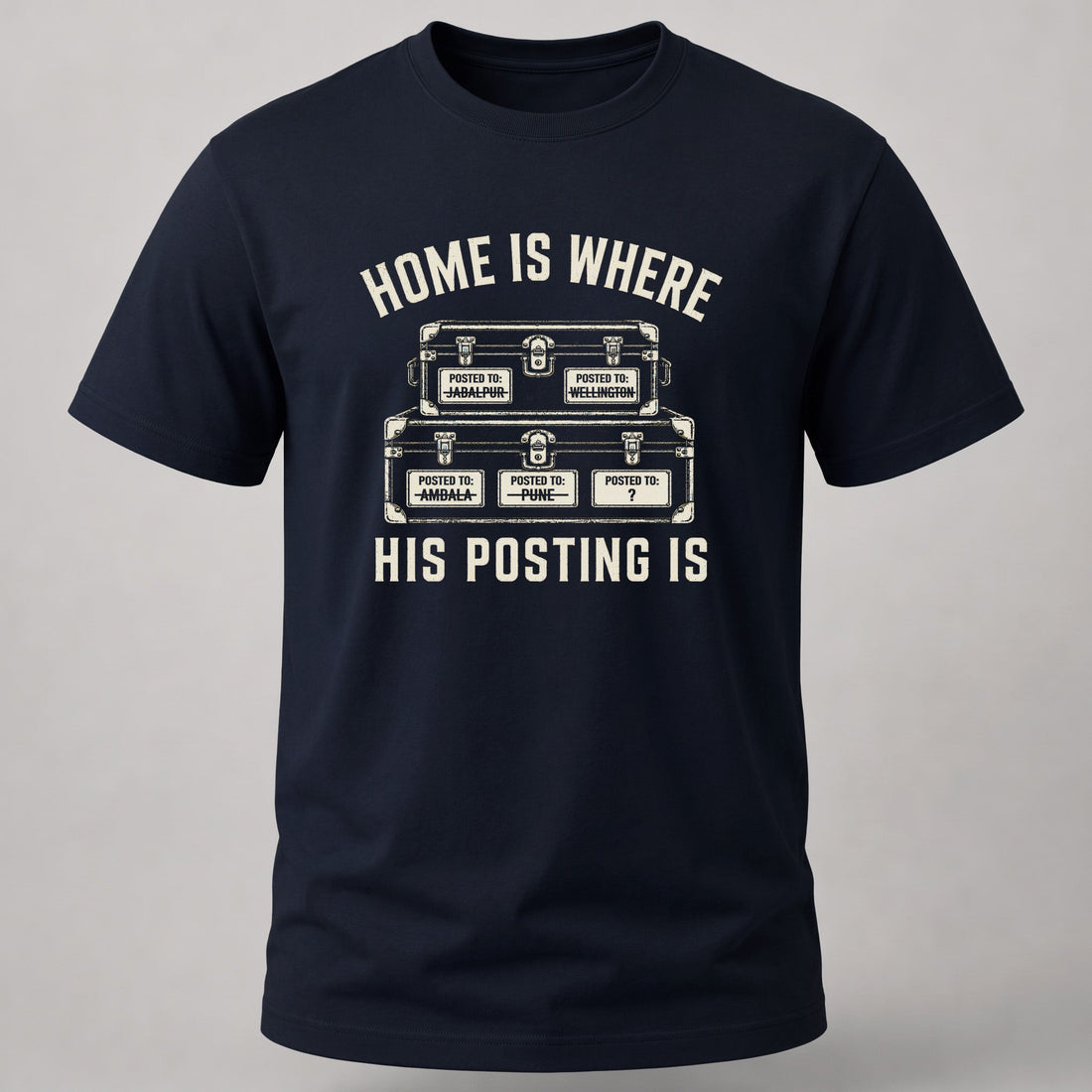 Home Where His Posting Is Navy Blue – Steel Salute