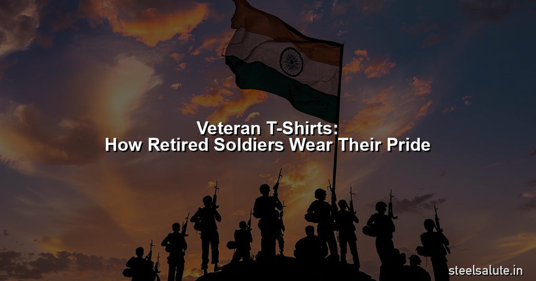 Veteran t-shirts – retired Indian soldiers wear their pride