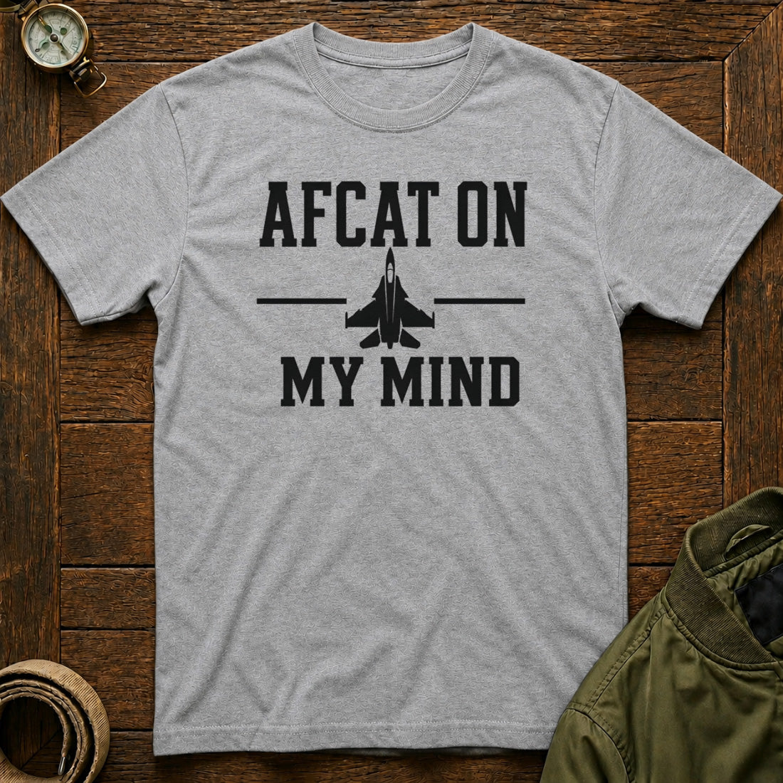 AFCAT on my Mind Grey Melange