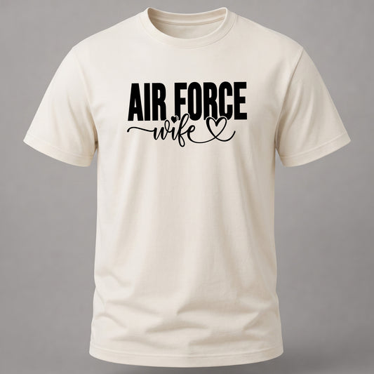 Air Force Wife Graphic Tee Off White