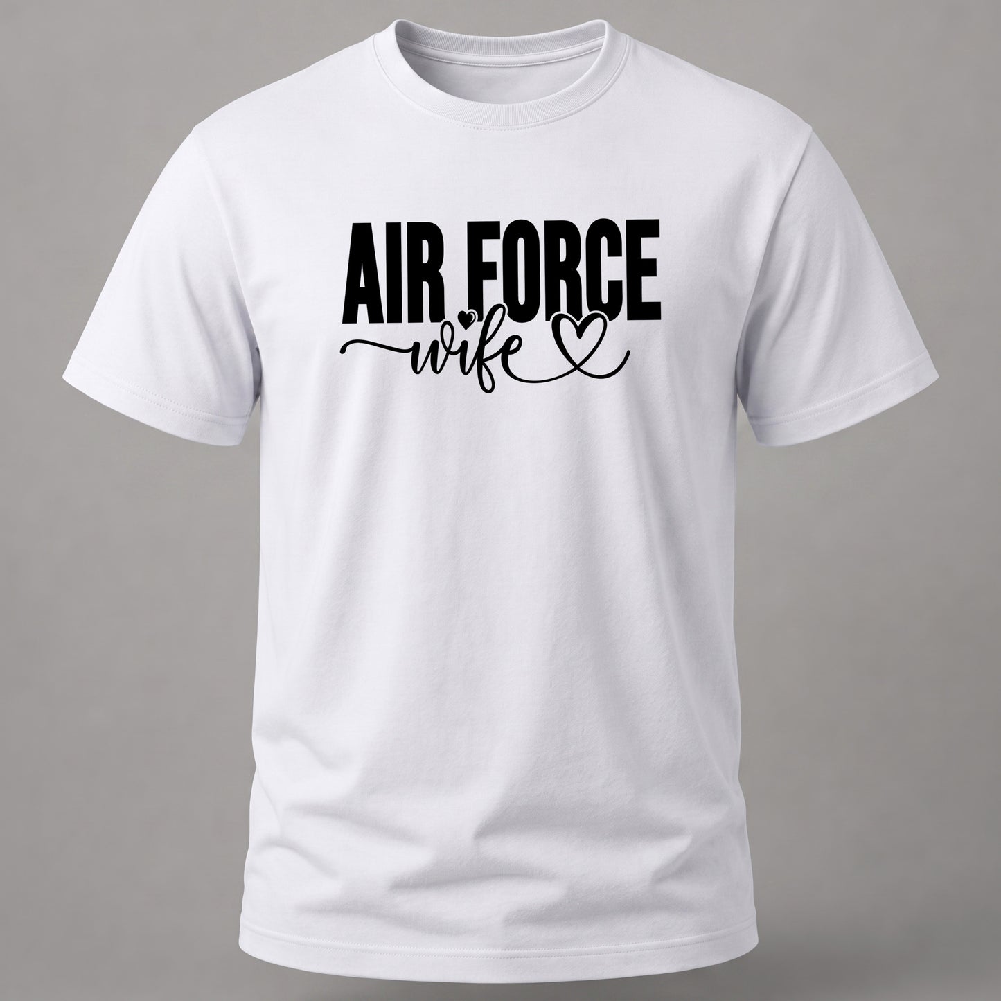 Air Force Wife Graphic Tee White