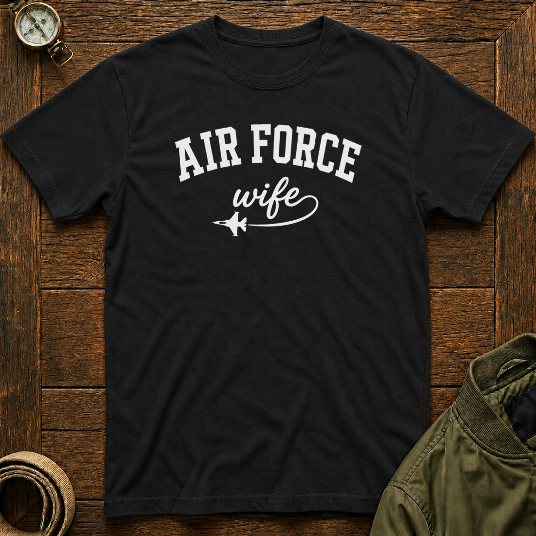 Air Force Wife T-shirt Black
