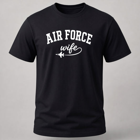 Air Force Wife T-shirt Black