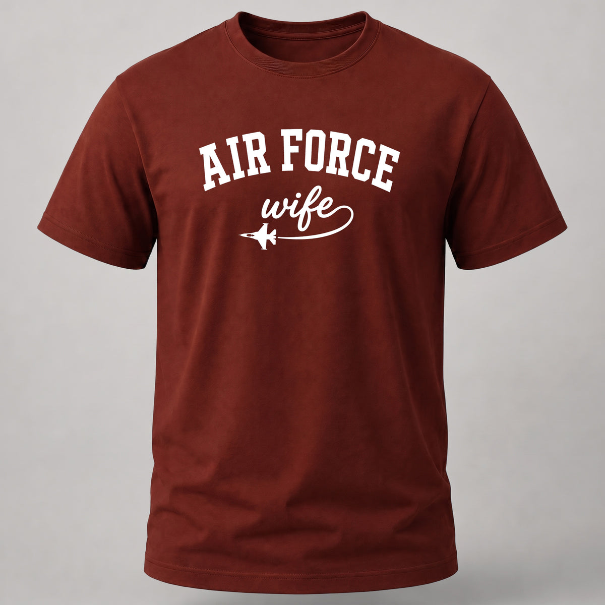 Air Force Wife T-shirt Brick Red