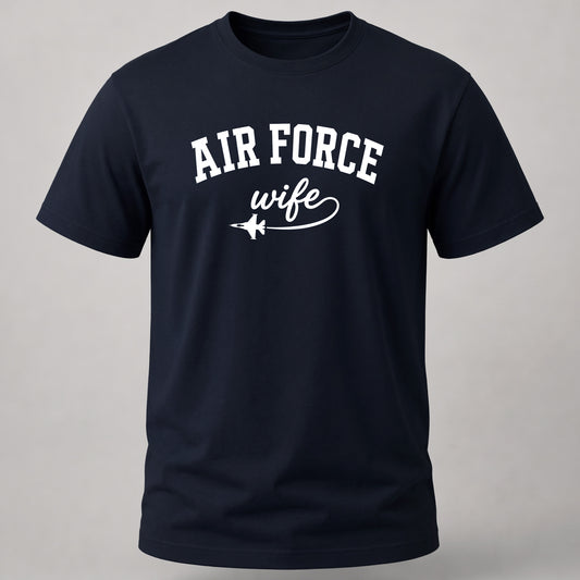 Air Force Wife T-shirt Navy Blue