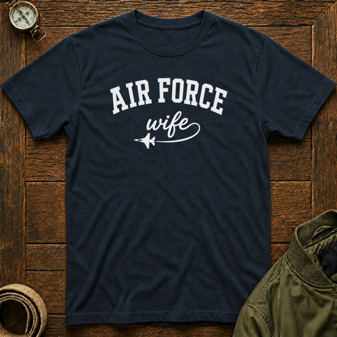 Air Force Wife T-shirt Navy Blue