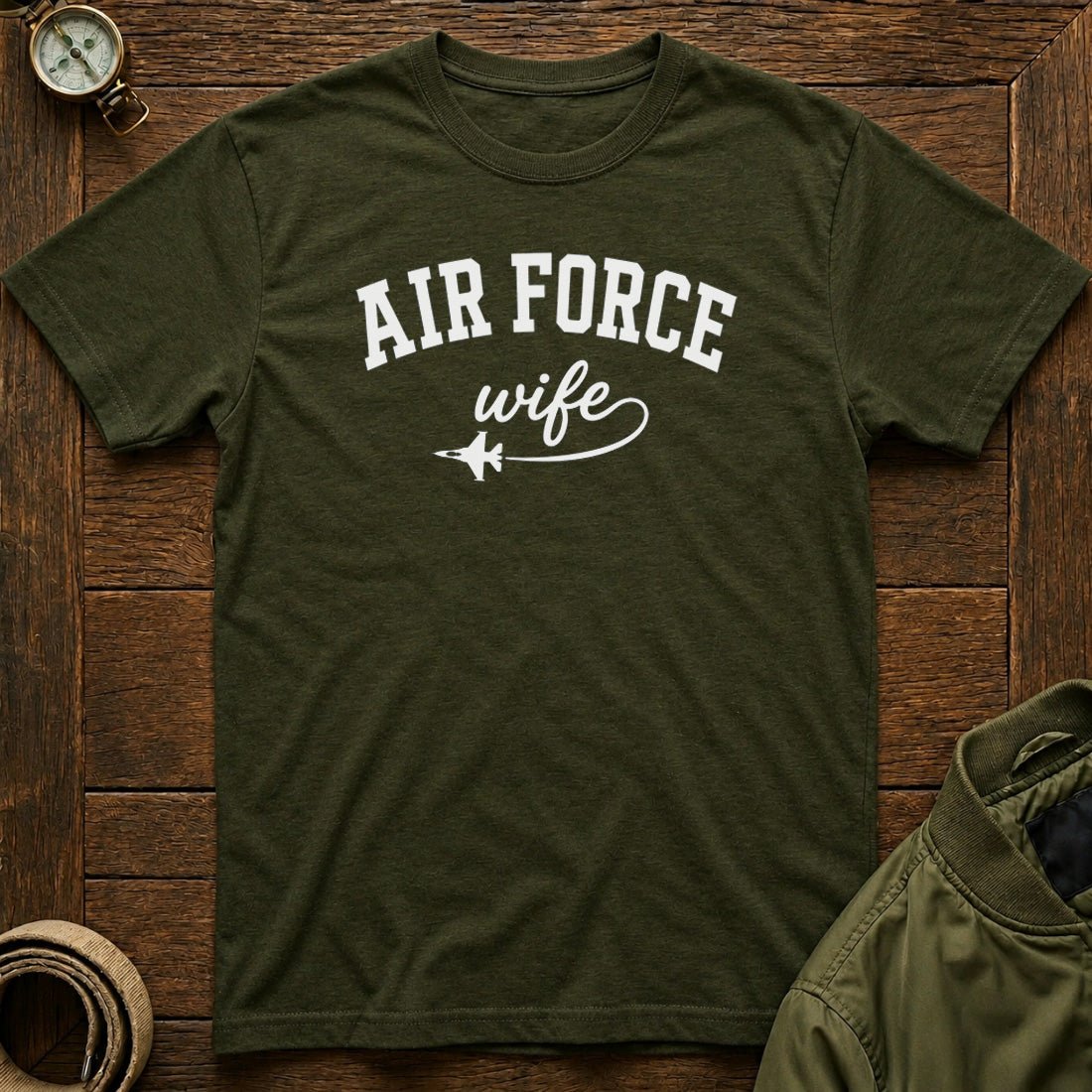 Air Force Wife T-shirt Olive Green