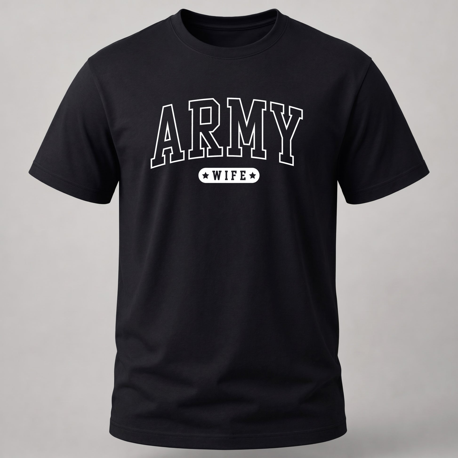Army Wife Graphic Tee Black