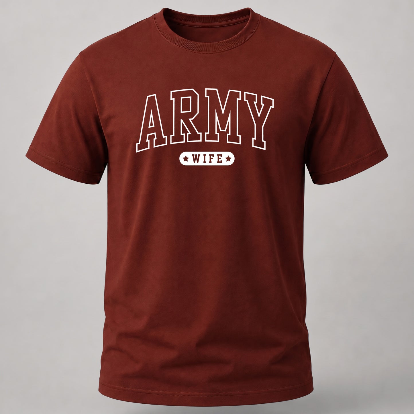 Army Wife Graphic Tee Brick Red