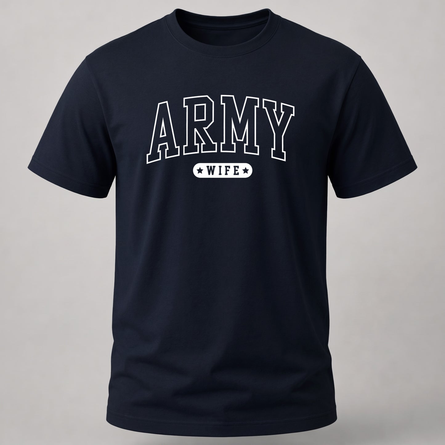 Army Wife Graphic Tee Navy Blue