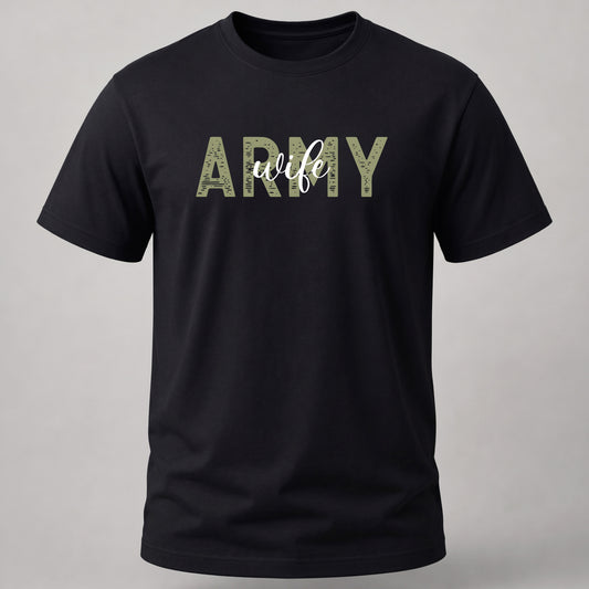 Army wife T-Shirt Black