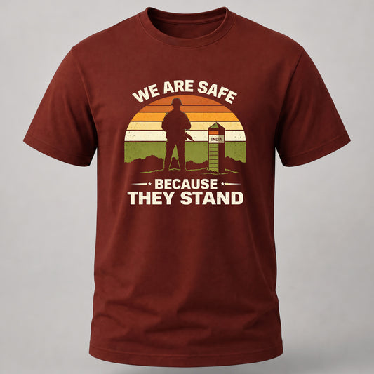 Because They Stand T-shirt Brick Red