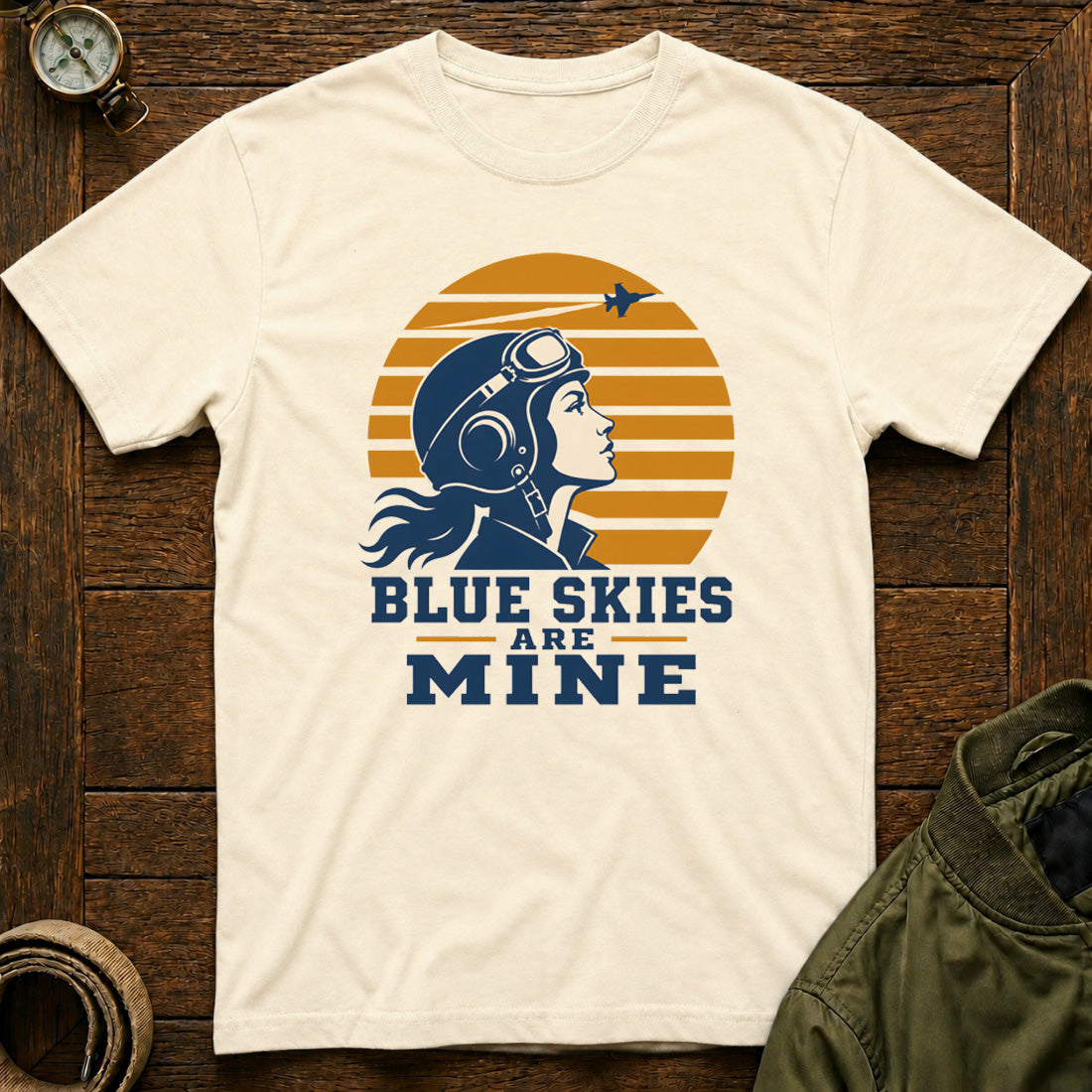 Blue Skies Are Mine Off White