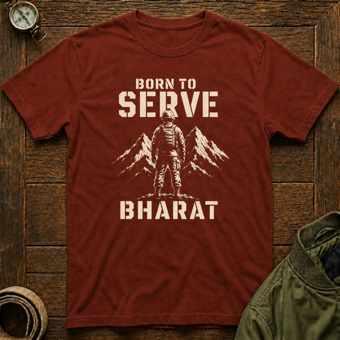 Born to Serve Bharat Brick Red