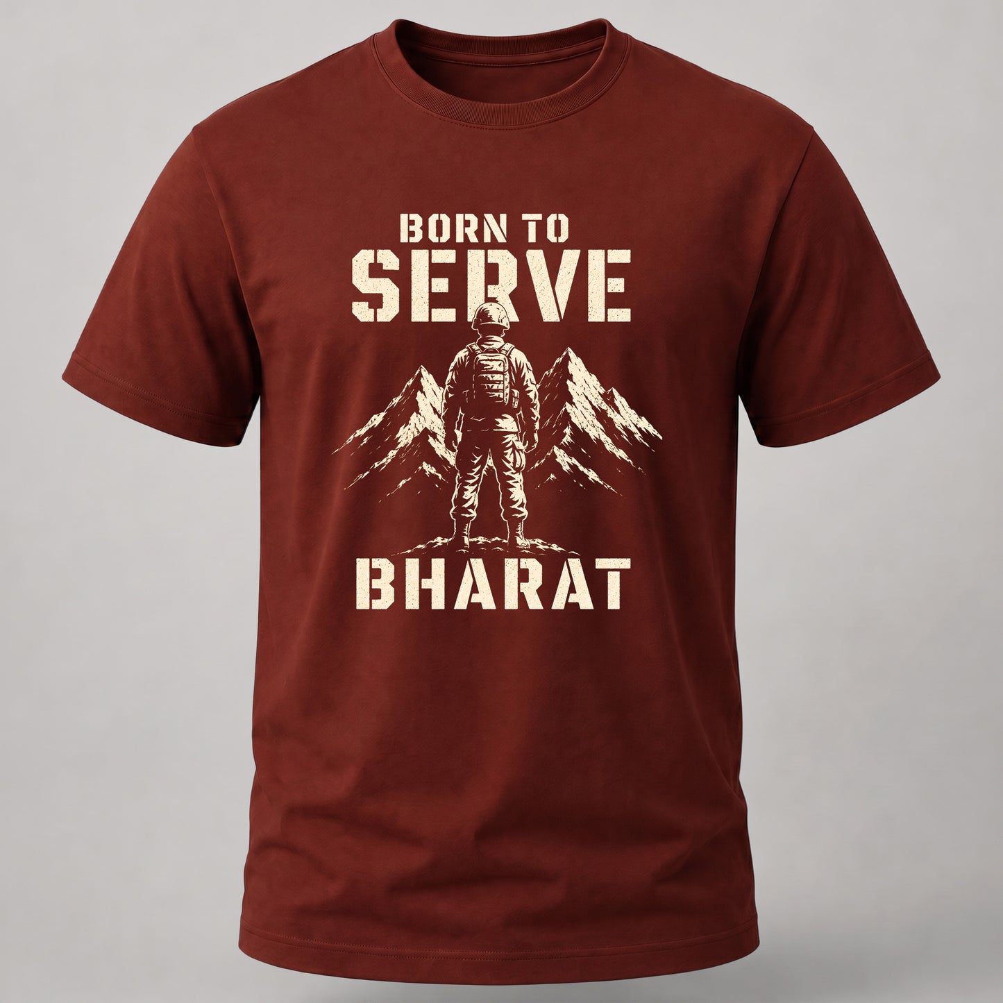 Born to Serve Bharat Brick Red