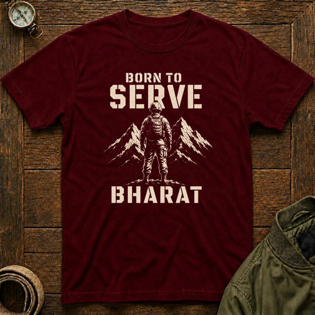 Born to Serve Bharat Maroon