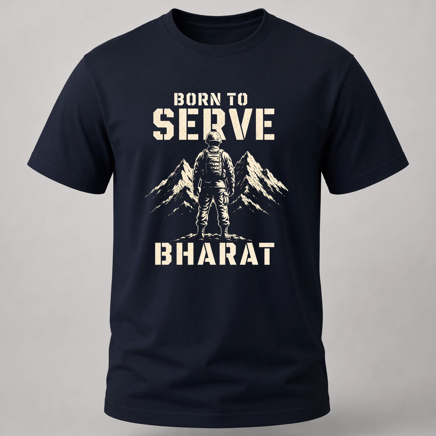 Born to Serve Bharat Navy Blue