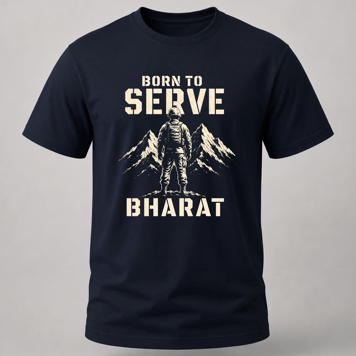 Born to Serve Bharat Navy Blue