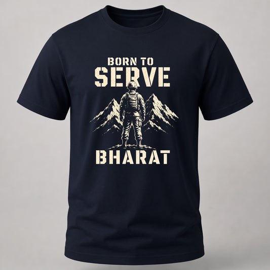 Born to Serve Bharat Navy Blue