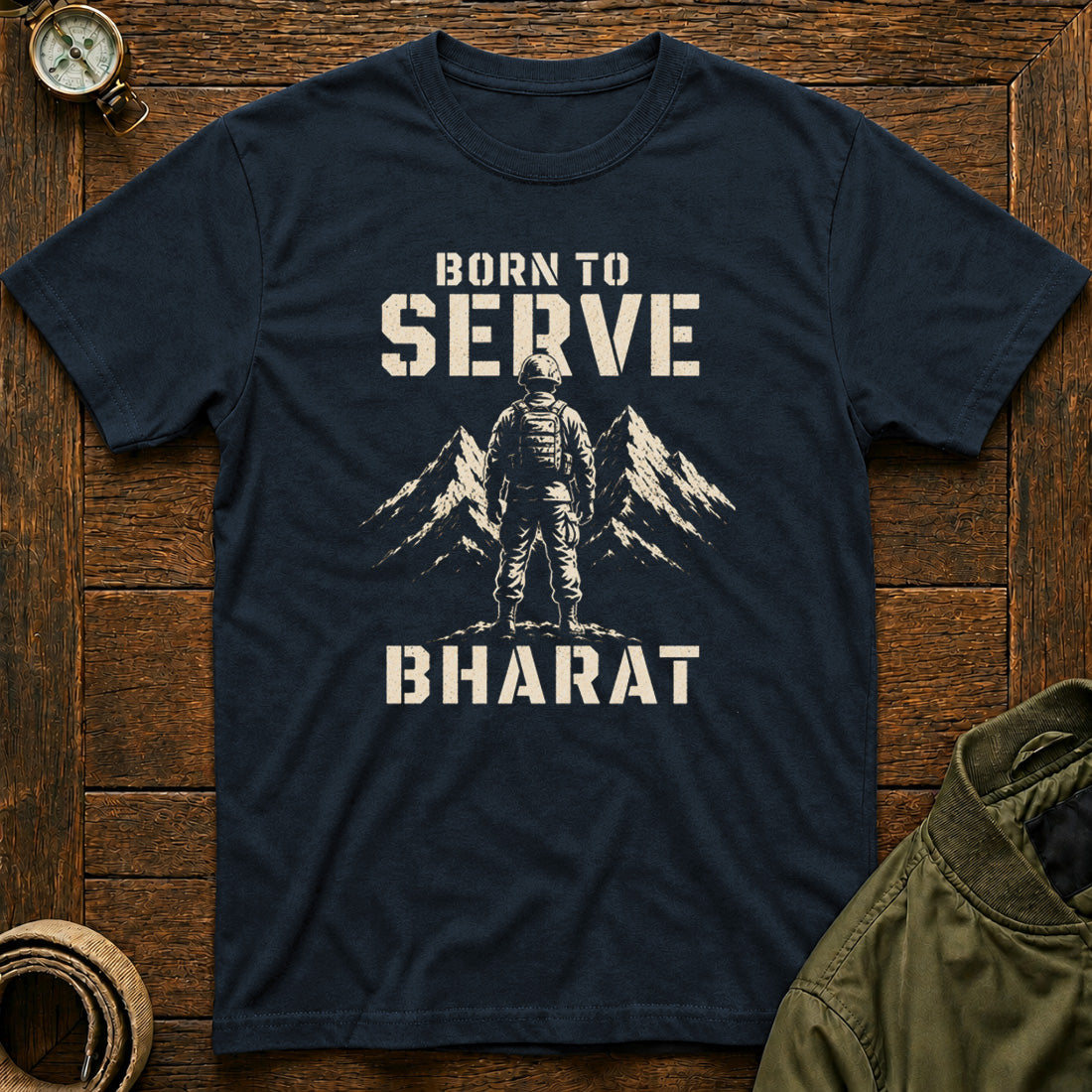 Born to Serve Bharat Navy Blue