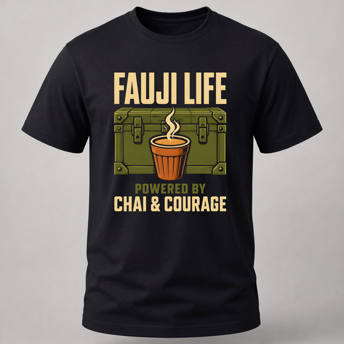 Chai and Courage Tee Black