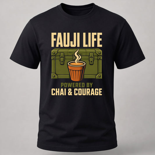 Chai and Courage Tee Black