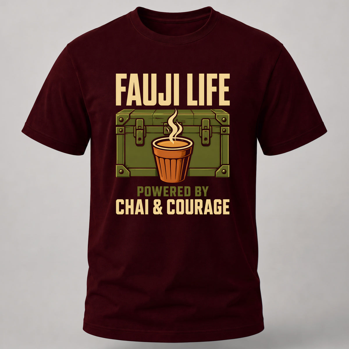Chai and Courage Tee Maroon
