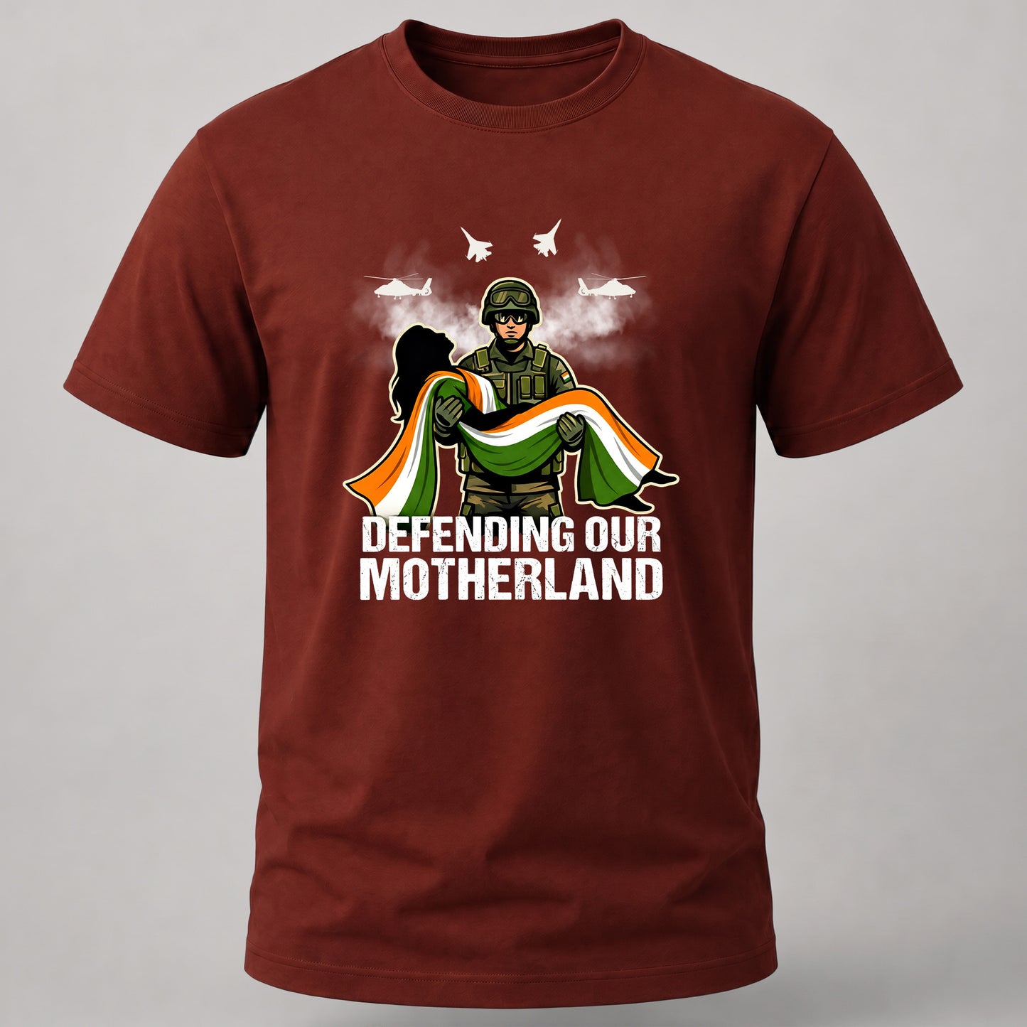 Defending Our Motherland T-Shirt Brick Red