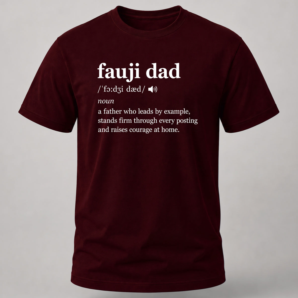 Fauji Dad Dictionary Maroon