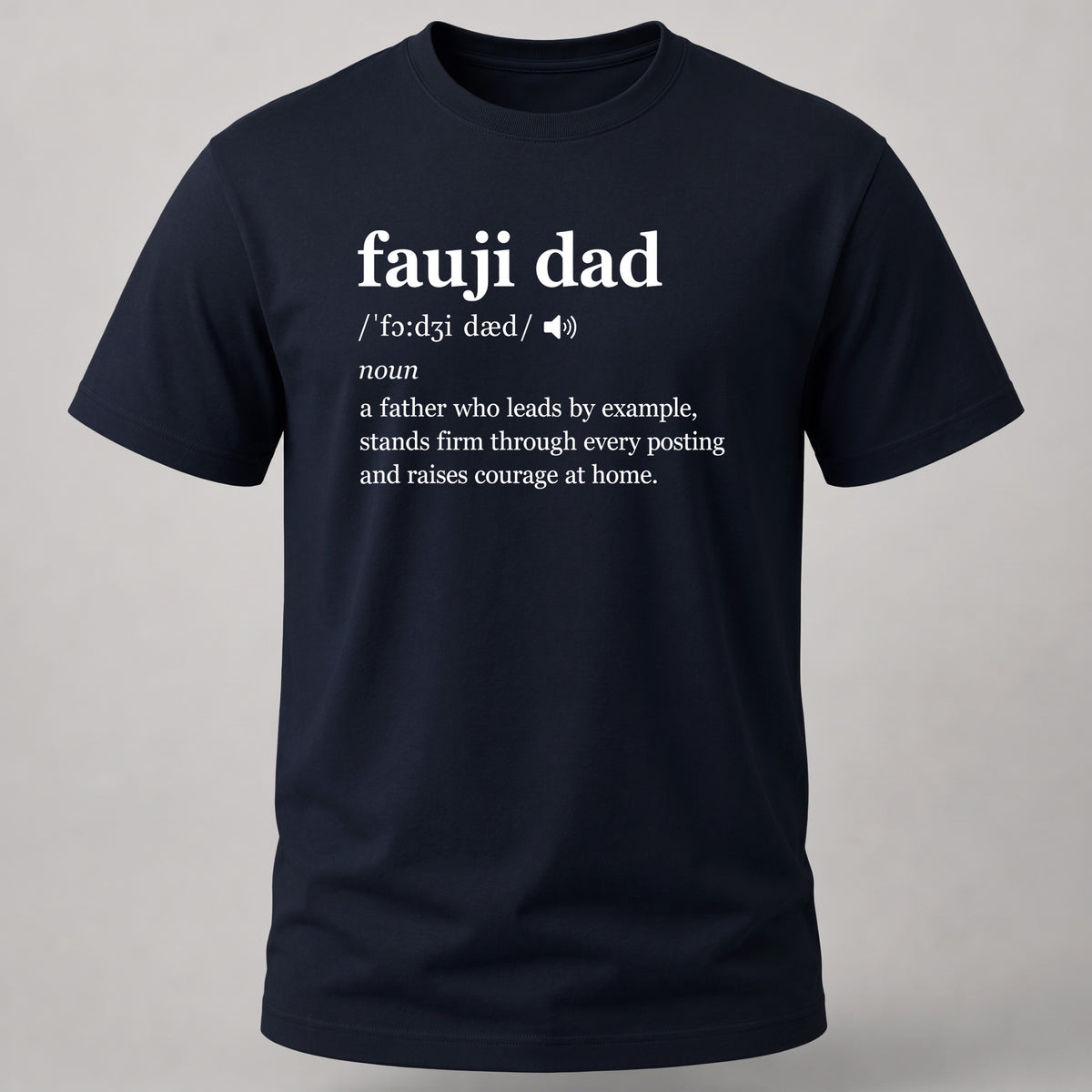 Fauji Dad Dictionary Navy Blue
