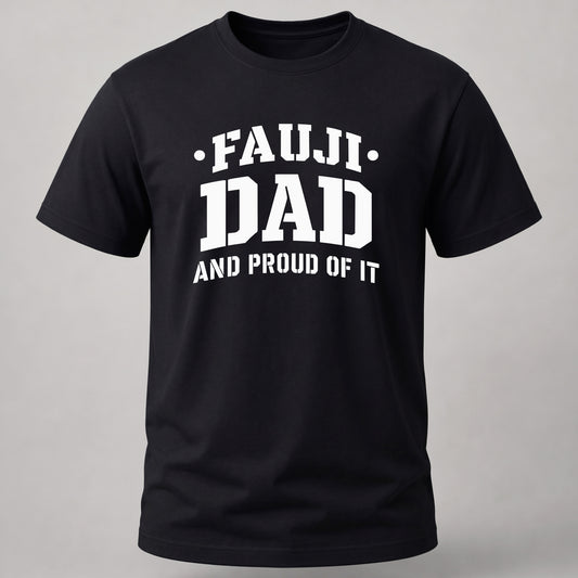 Fauji Dad T-shirt Black