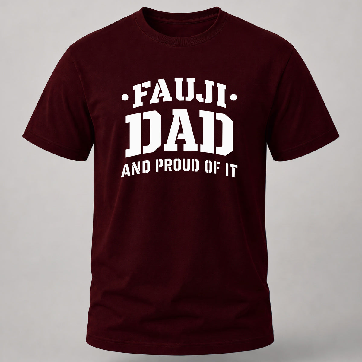 Fauji Dad T-shirt Maroon