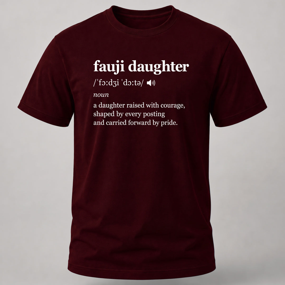 Fauji Daughter Dictionary Maroon