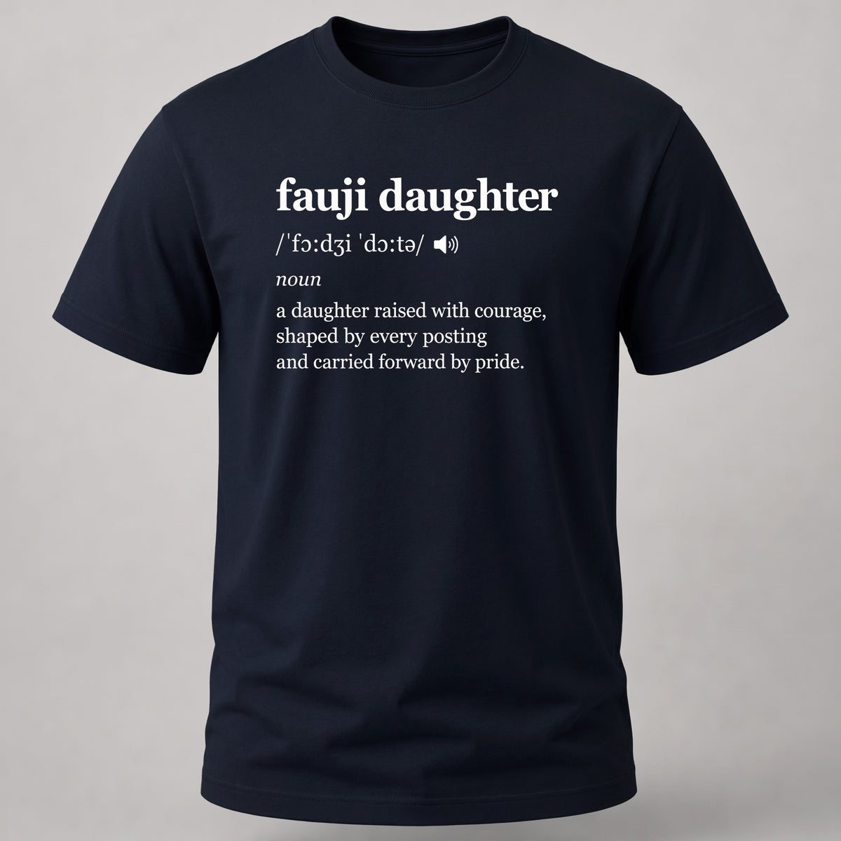 Fauji Daughter Dictionary Navy Blue