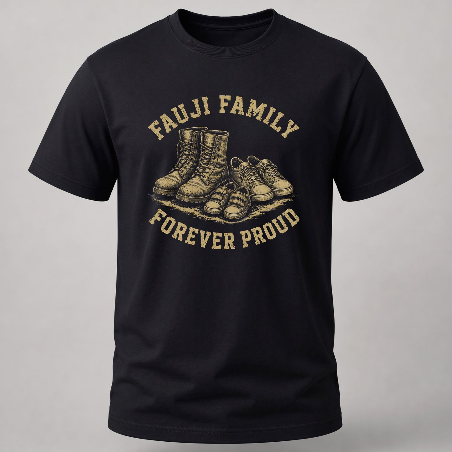 Fauji Family _ Forever Proud Black
