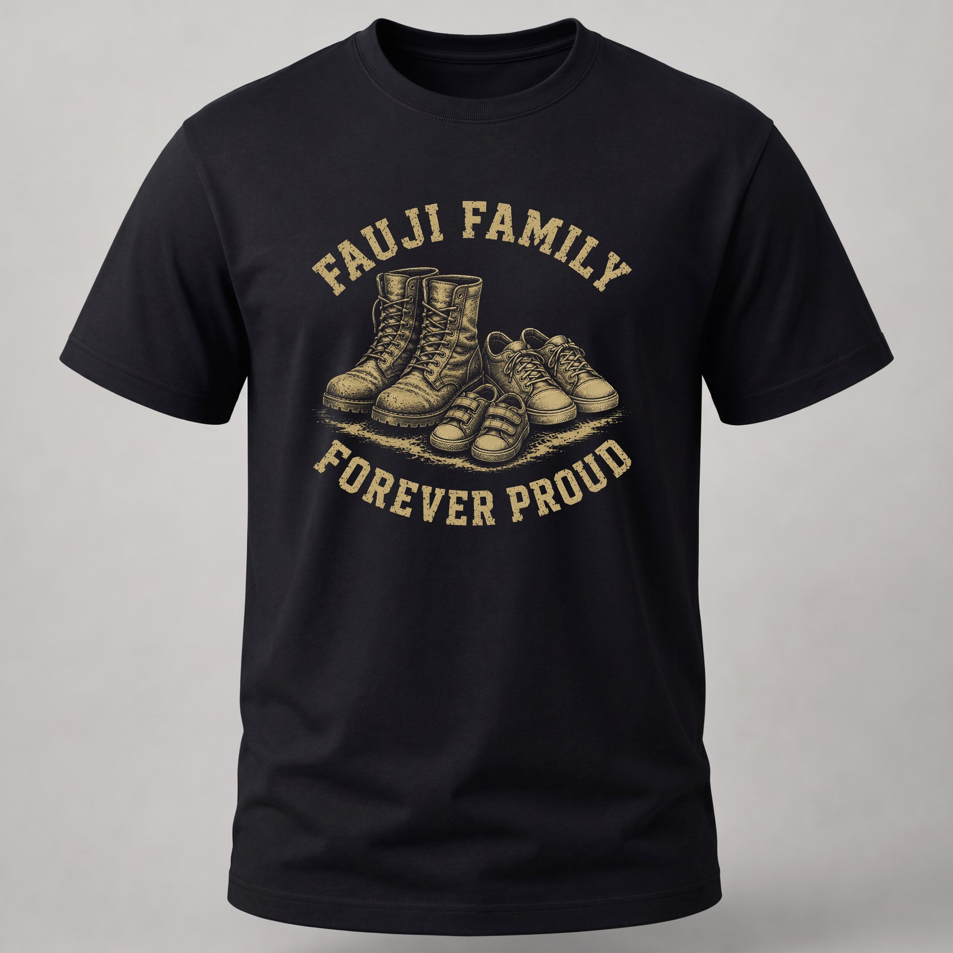 Fauji Family _ Forever Proud Black